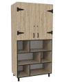 Leidsterkast Tessa boven dicht Grey Craft Oak Tangara Groothandel voor de Kinderopvang Kinderdagverblijfinrichting 